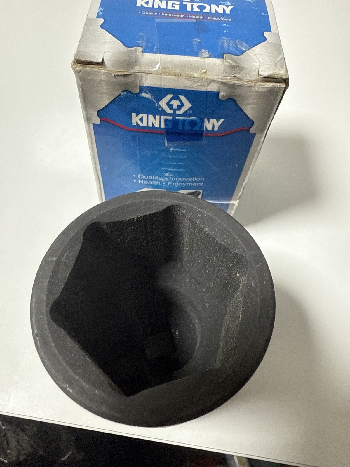 KING TONY No 443546M Point Drive Deep Impact Socket, 46mm, 1/2-inch, Black