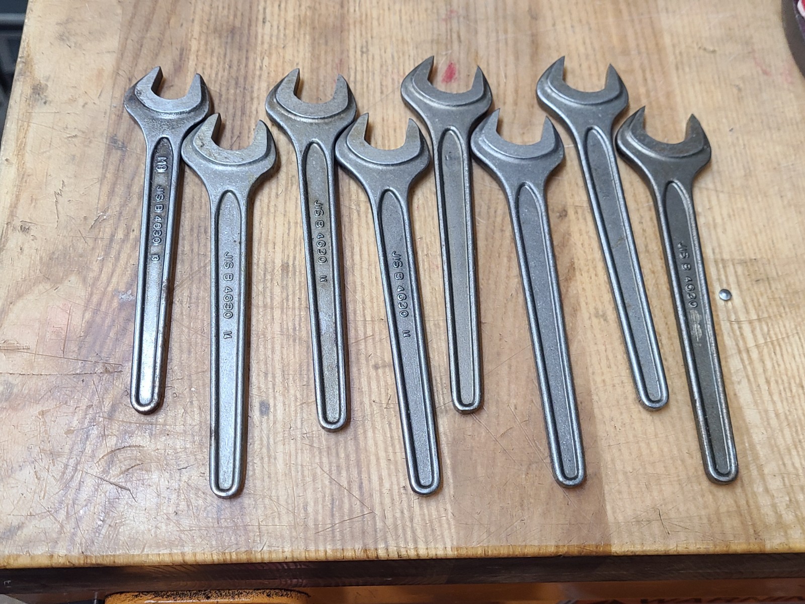Netsuren Japan Wrench Spanner Lot of 8 Metric 13 14 16 mm Vintage Jis B 4630 NOS