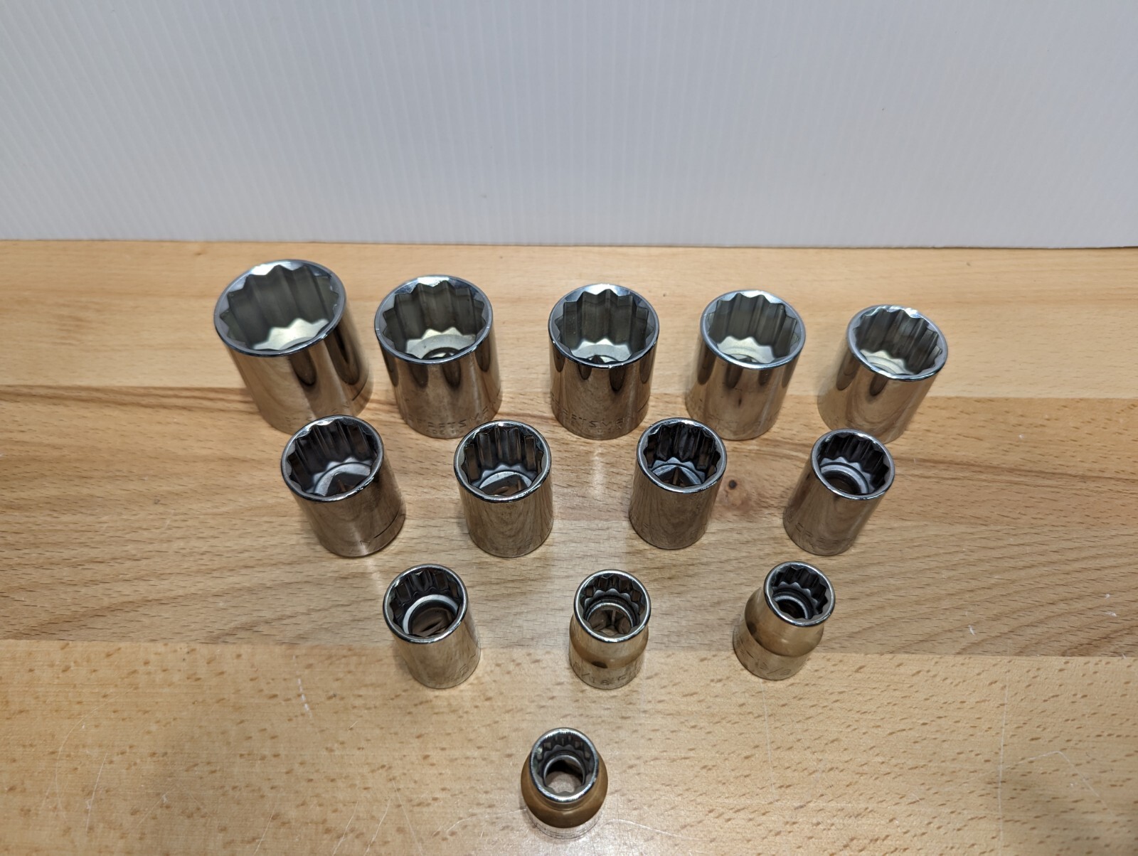 NOS Craftsman G Series 12 Point 1/2″ Made In USA 7/16″ To 1 1/4″ 13 Piece Set