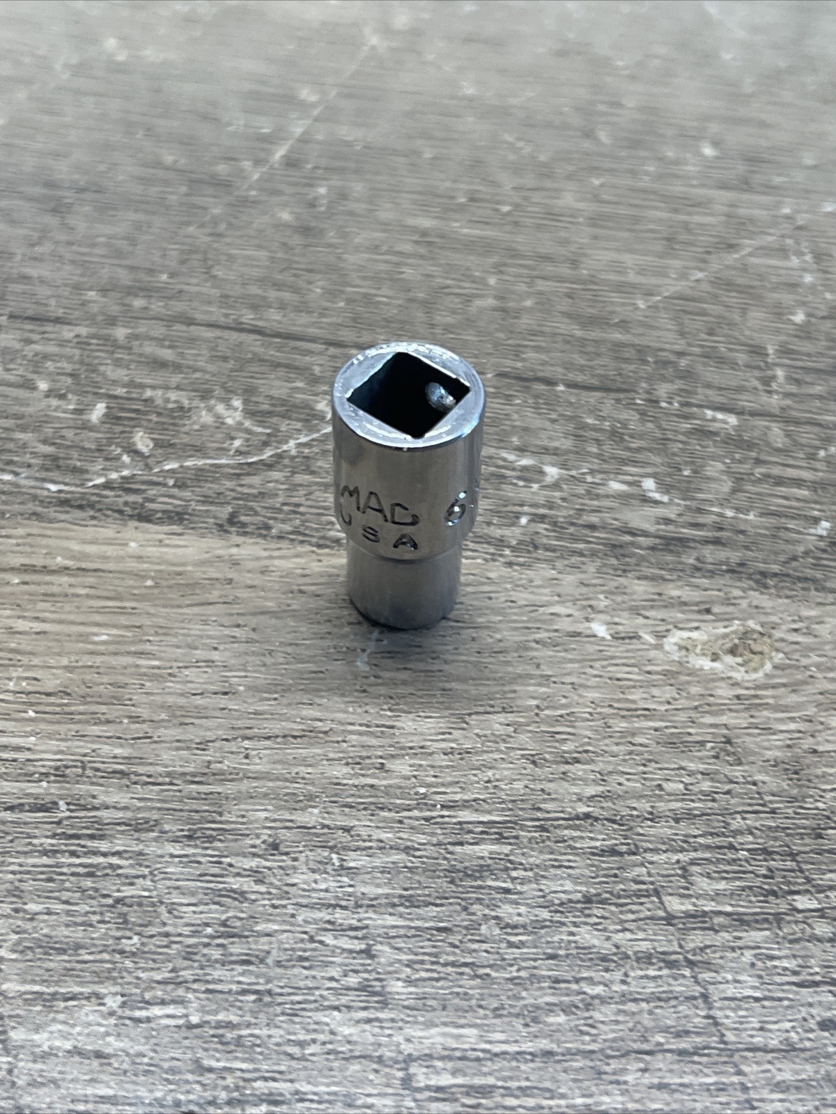MAC M6 6MM 1/4dr. chrome 6pt.shallow socket USA