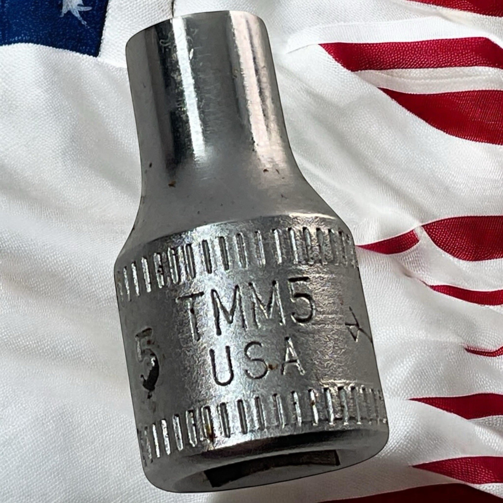 Snap-On Shallow Metric Socket TMM5 1/4″ Drive 5mm 6 Point Chrome As Pictured USA