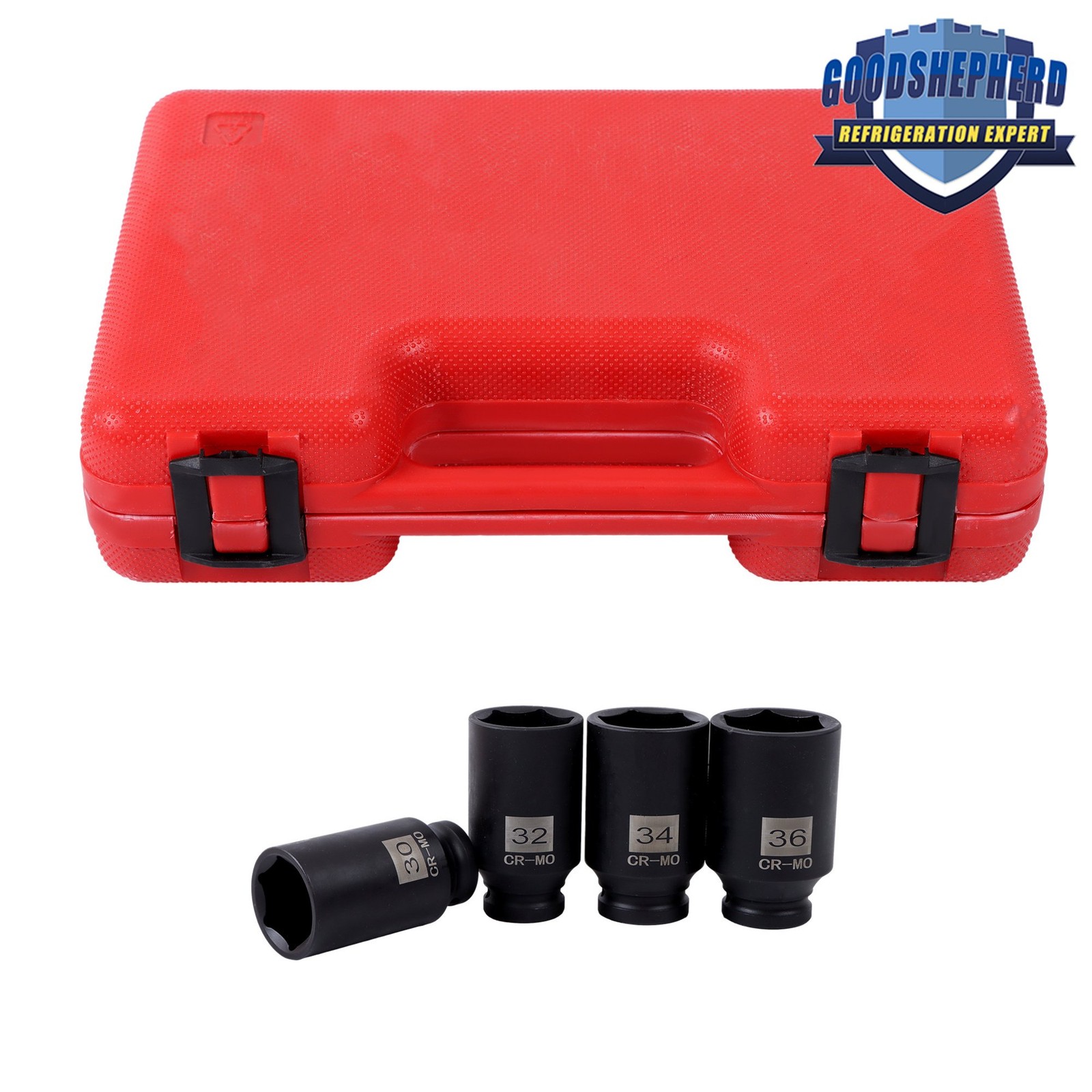 1/2″ Drive Deep Spindle Axle Nut Socket Set Metric 30mm 32mm 34mm 36mm 12 point