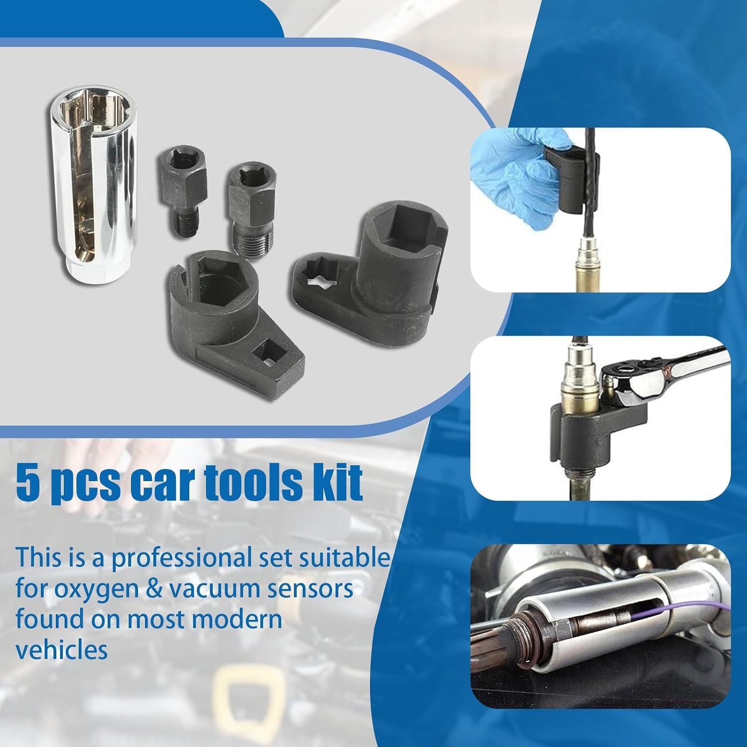Complete O2 Sensor Socket Set: Forged Steel Tools for Hassle-Free Installation