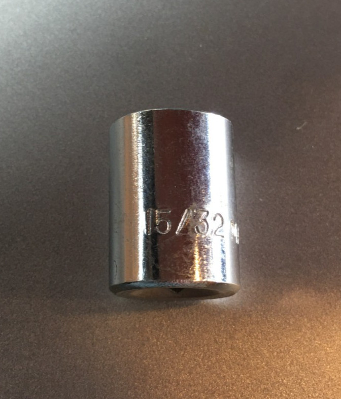 15/32″ SOCKET, 6 POINT, 1/4″ DRIVE, MALAYSIA