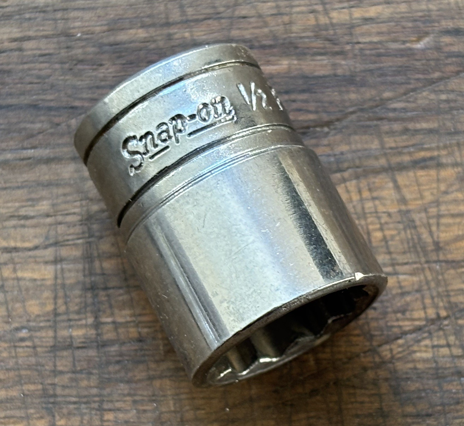 Snap-on. F161 – 1/2” AF – 3/8 Drive Shallow Socket – 12pt . Made in Canada