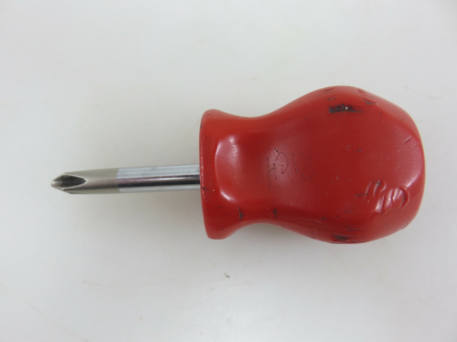 Snap-On SDDP22 Phillips & SDD1 Flate Blade Stubby Screwdrivers RED Hard Handle