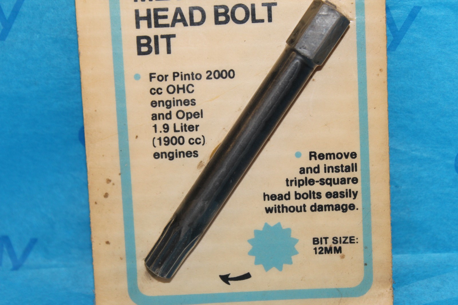Vintage NOS OTC 7016 Tripple Square Metric Head Bolt Bit Pinto Opel 1900CC 2000C