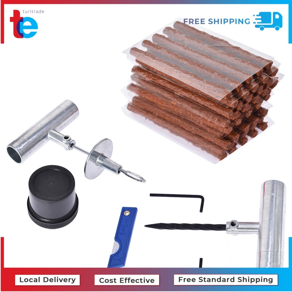 57pcs Tire Repair Kit Flat Tire Repair Car Truck Motorcycle Home Plug Patch