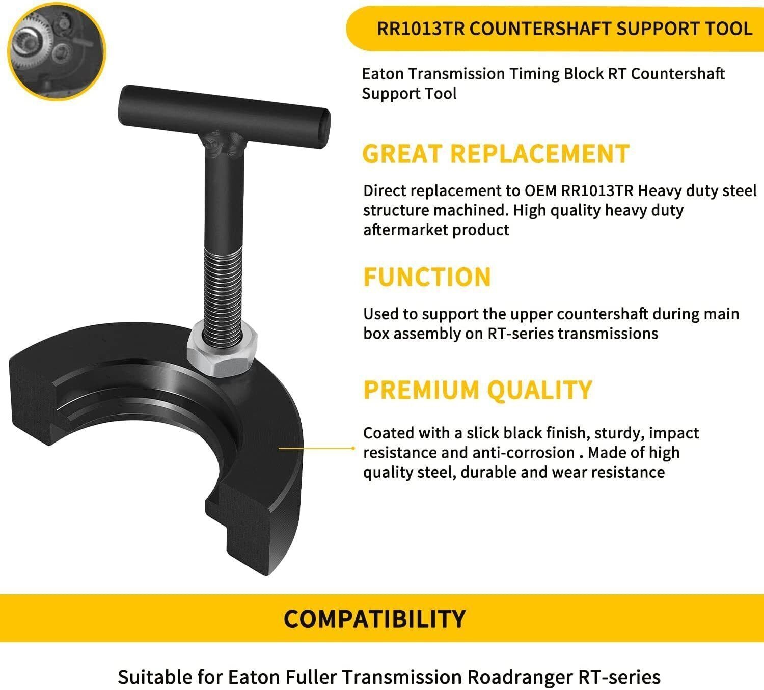 RR1014TR Front Bearing Puller & RR1013TR RT-Series Support Tool for Eaton Fuller