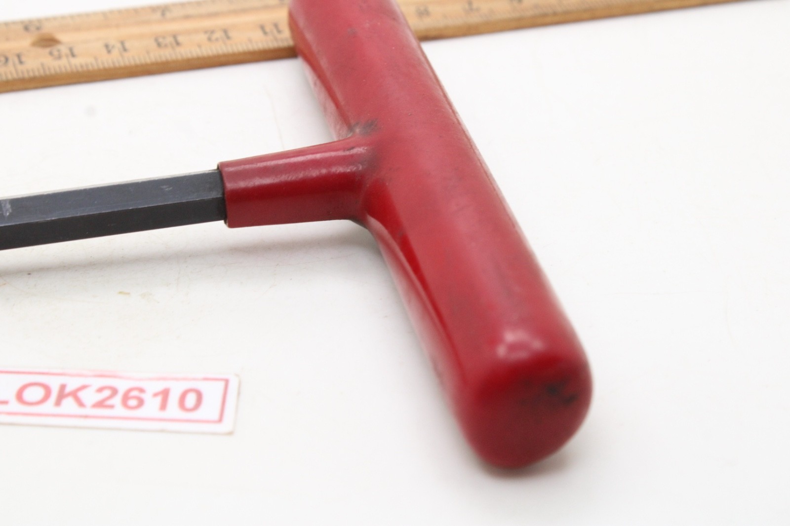 Blue-Point AWCG1608 8mm 6 Point Red Rubber Handle Hex Allen Key T Handle USA