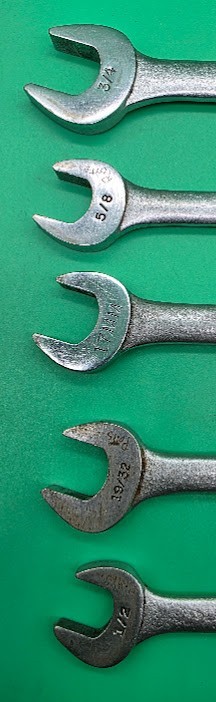 Lot 5 Vintage Craftsman =V= Double open end assorted sizes Metric & SAE