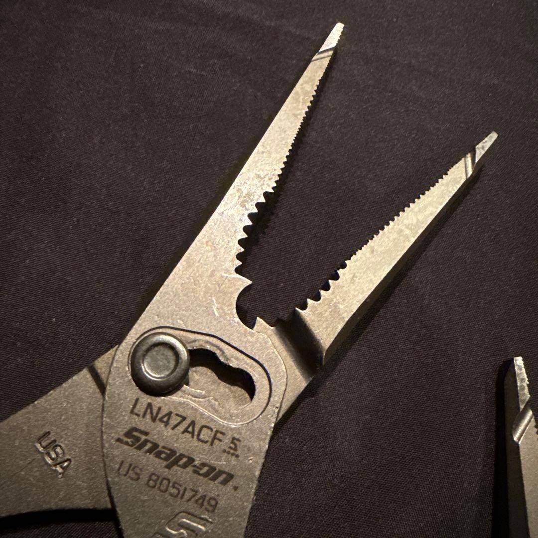 Snap-on LN47ACF & LN46ACF Needle Nose/Slip-Joint Combination RED Plier Set