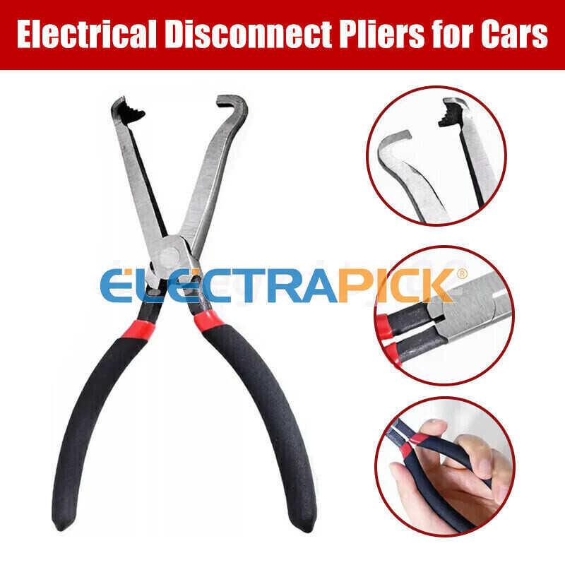 8Inch Electrical Disconnect Pliers Fuel Line Clip Spark Plug Removal Repair Tool