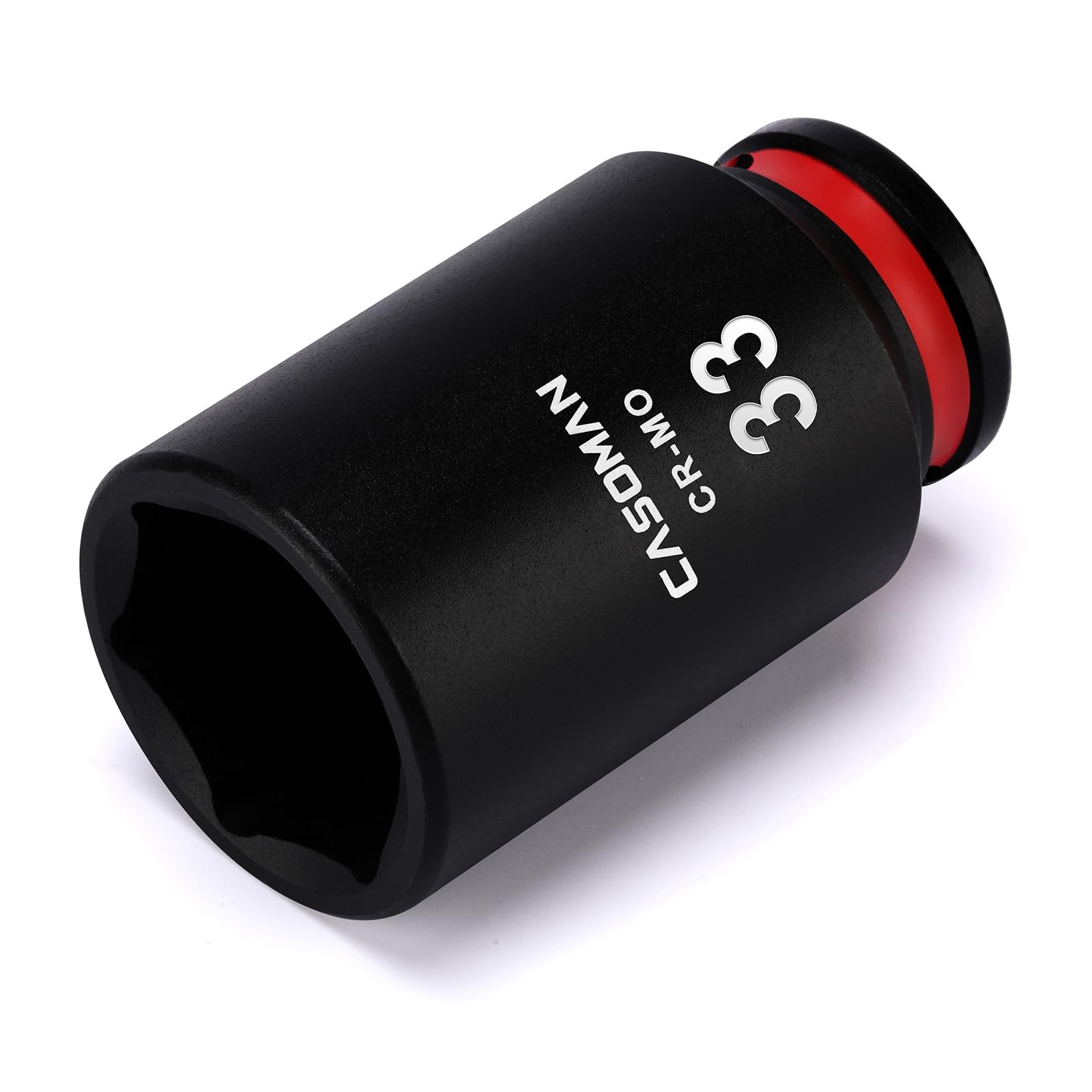 CASOMAN 1/2″ Drive x 33mm Deep Impact Socket, 6-Point, Metric, CR-MO