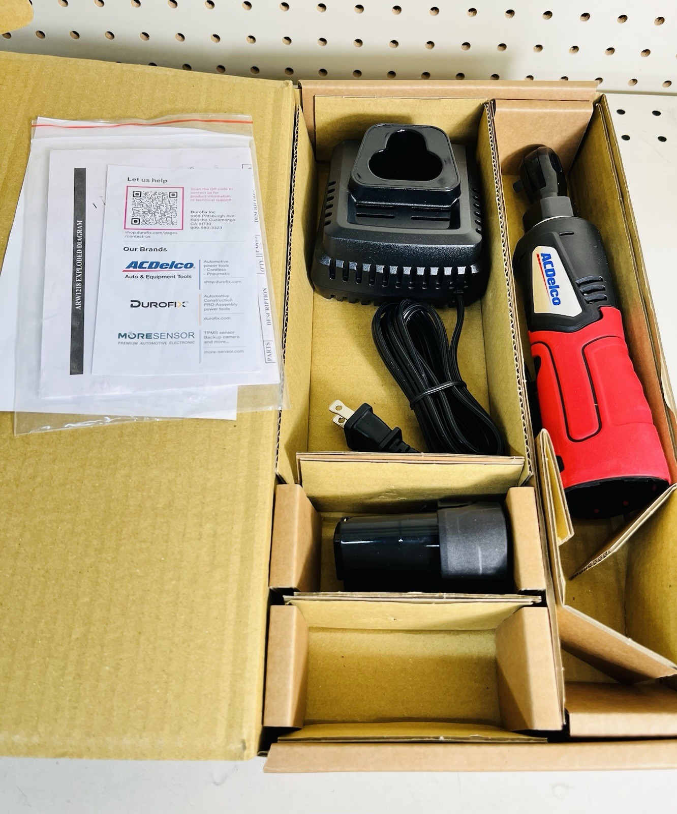ACDelco ARW1207 1/4 Ratchet Wrench Built In LED Light Rechargeable Li-ion 12volt