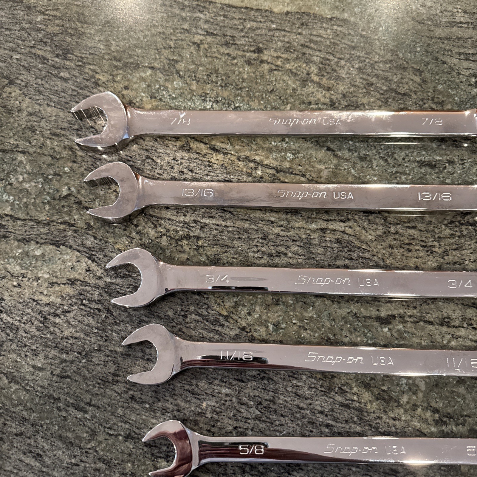 snap on soex710 10 pc 12 point sae flank drive plus combination wrench set