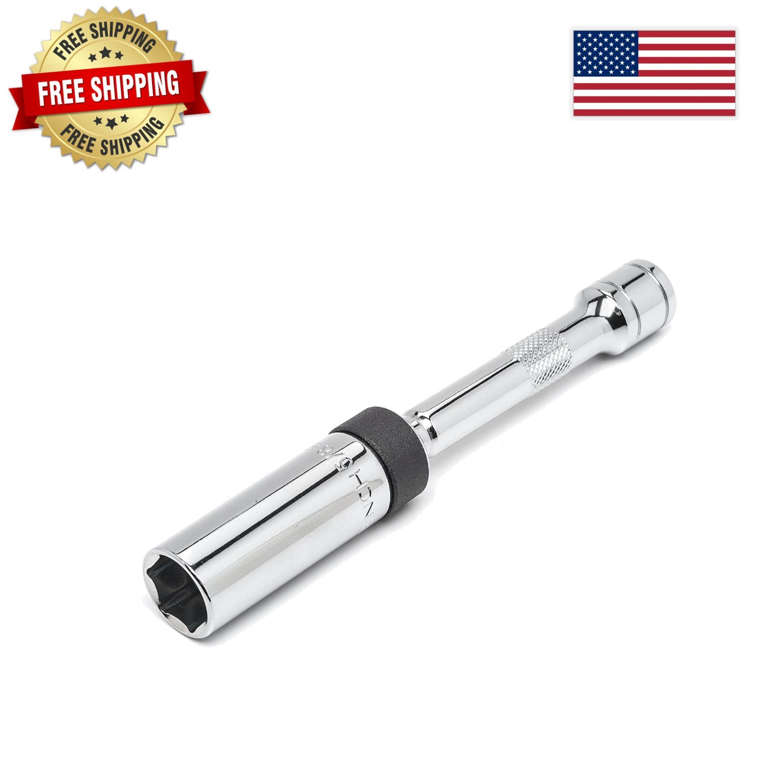 Durable 6″ Magnetic Swivel Spark Plug Socket, 3/8″ Drive – Efficient Design