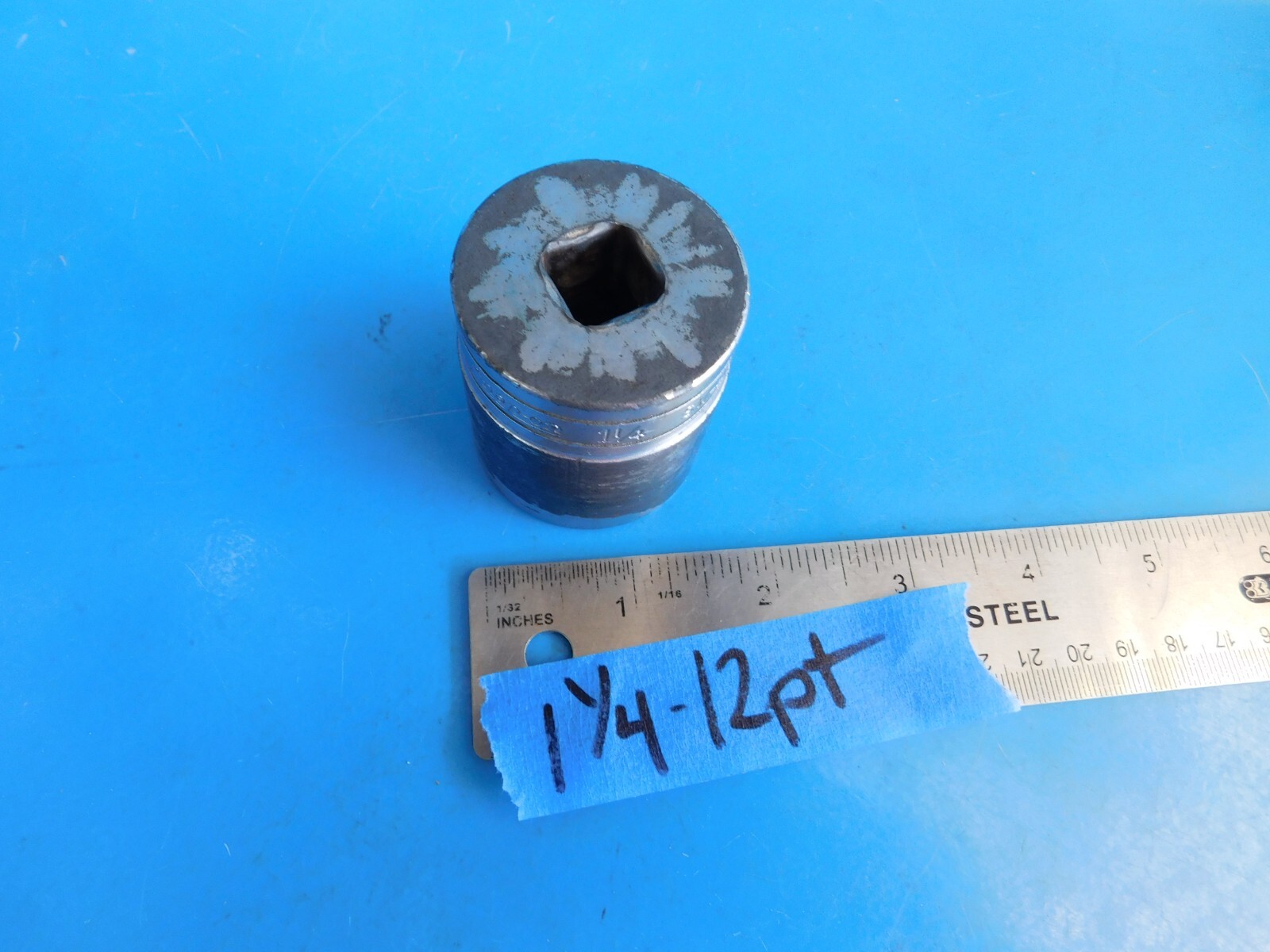 USED, SNAP ON » 1 – 1/4 IN. » SHORT 12 POINT SOCKET » 1/2 IN. DR.»PART #SW401