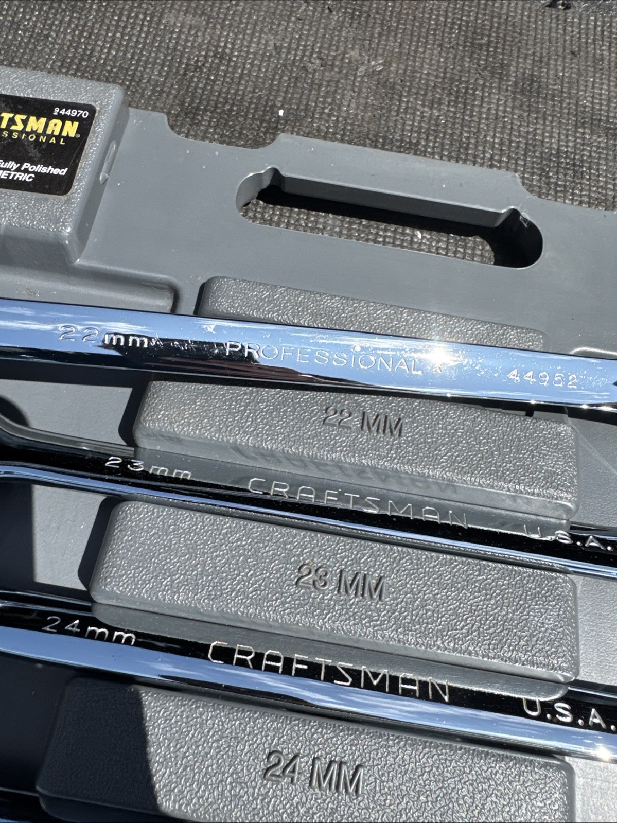 Sears Craftsman Professional Long Pattern Metric Wrench Set 44970 Jumbo K Series