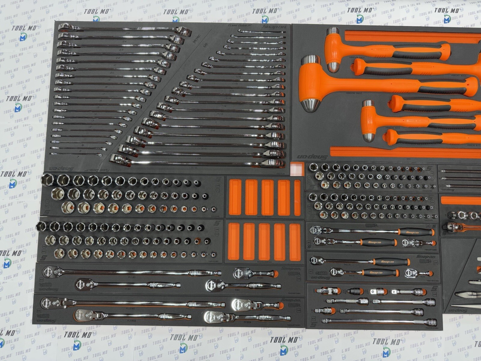 Snap-on Tools USA NEW 334pc ORANGE Master General Service Foam Set 2101GSS01FO