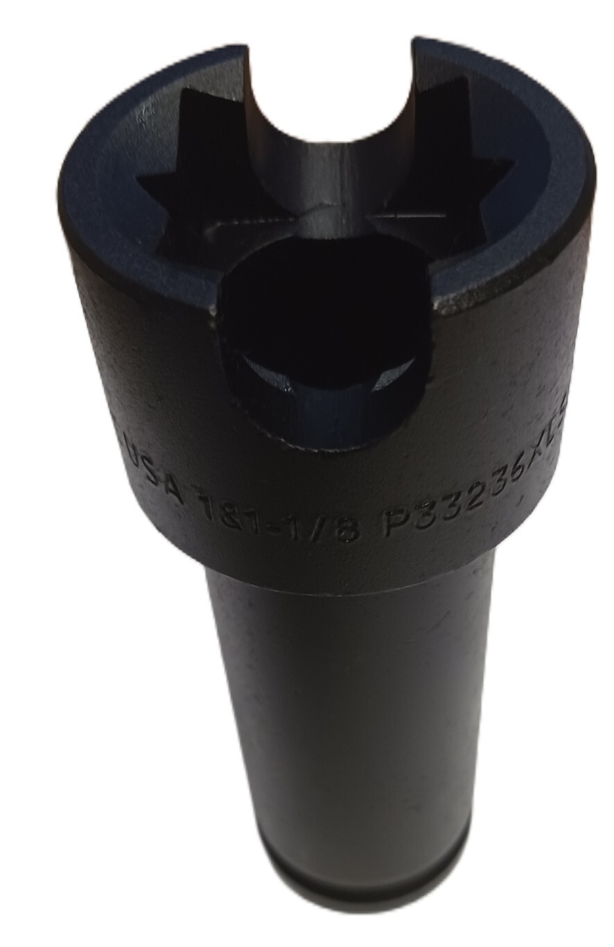 WHITE USA LINEMAN SOCKET 1/2″ DRIVE X 1″ 4PTX 1-1/8″ 4PT X 11/16″ SLOT X 5″ LONG