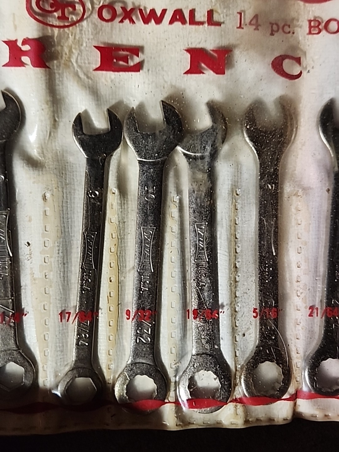 Vintage Oxwall Combination Wrench Set 14 Pieces 3/16″ To 1/2″ New Old Stock