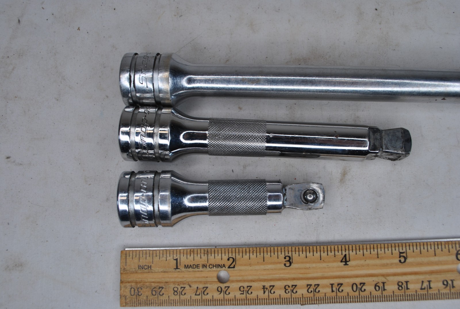 Snap On 1/2″ Drive Lot Of Three 3”-5”-10”Chrome Wobbler Ball Extensions USA Lot