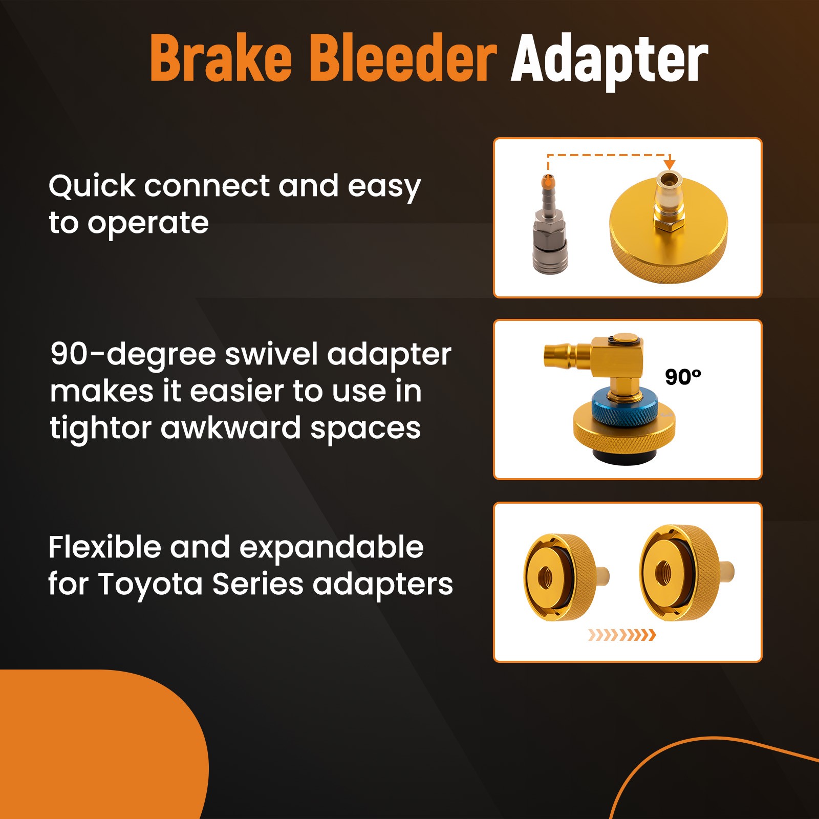 17Pcs Brake Master Cylinder Bleeder Adaptors Set Brake Fluid Bleeder Adapter Kit
