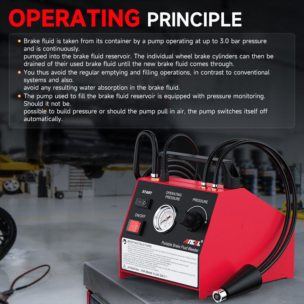 ANCEL BR2000 Car Auto Vacuum Brake Bleeder Tank Fluid Oil Change Pump Oil Tool
