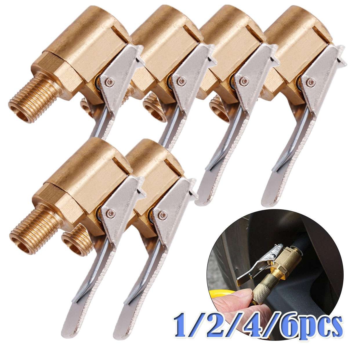 8MM Car Tyre Wheel Tire Air Chuck Inflator Pump Valve Clip Connector Adapter