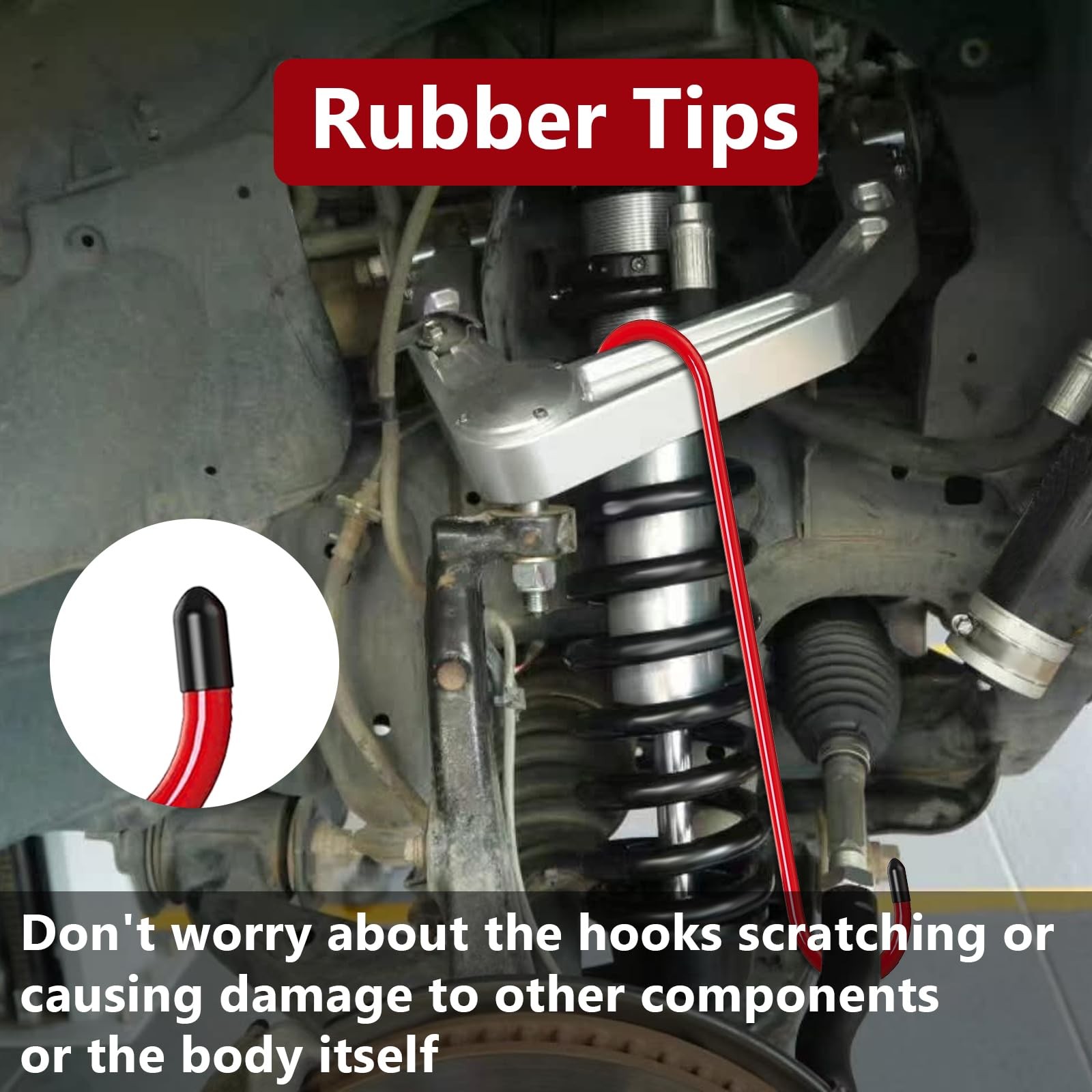 2PCS Brake Caliper Hanger Compression Mechanic Tool with Rubber Tips, Durable…