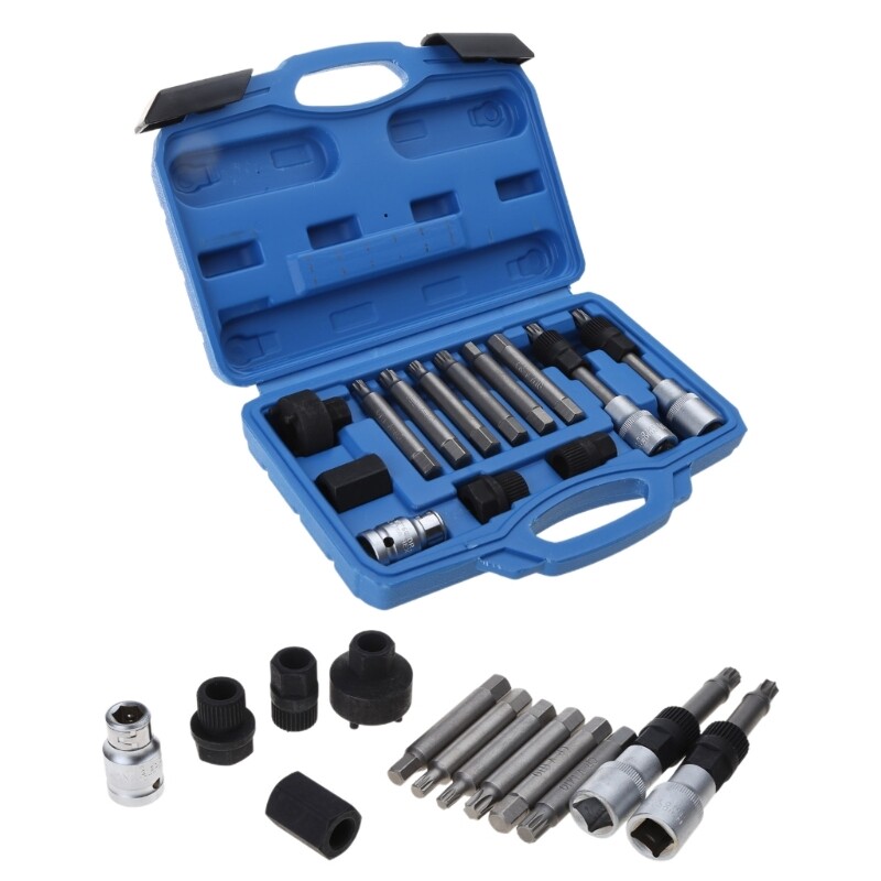 Alternator Removal Tool Set 13Pcs/Set Metal Alloy Alternator Freewheel Pulley