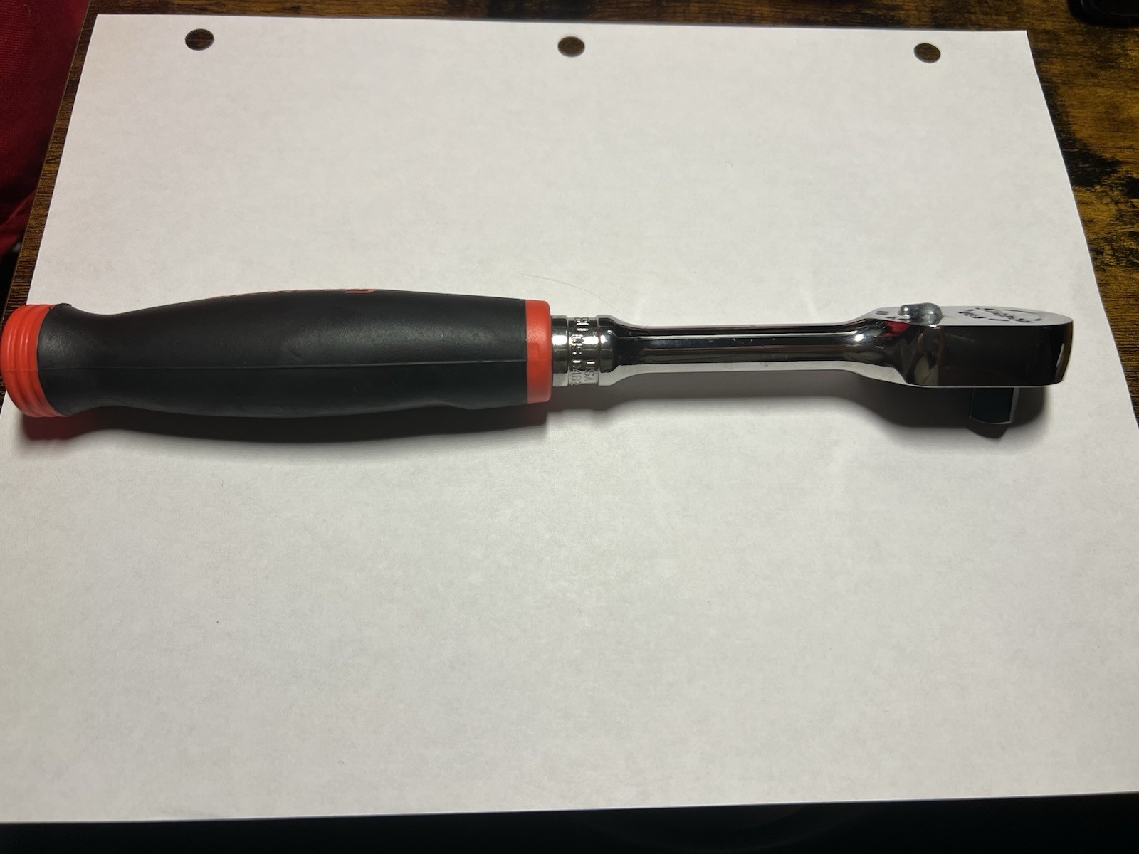 Snap-on Tools NEW 3/8″ Drive RED Soft Grip Standard Handle Ratchet FH80