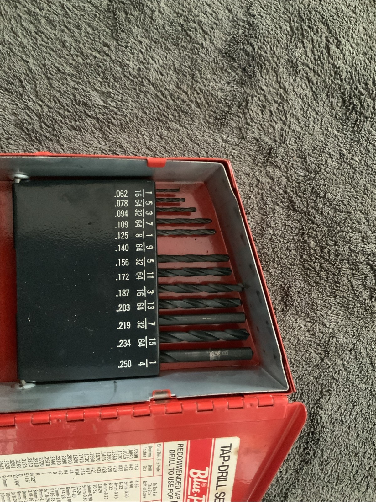 Blue Point Drill Bit Set, Missing 1….see Description….