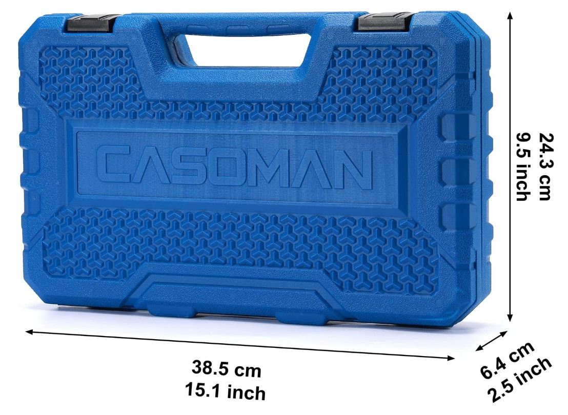 CASOMAN 35pc Master Star Torx Bit Socket and External Torx Socket Set CR-V Steel