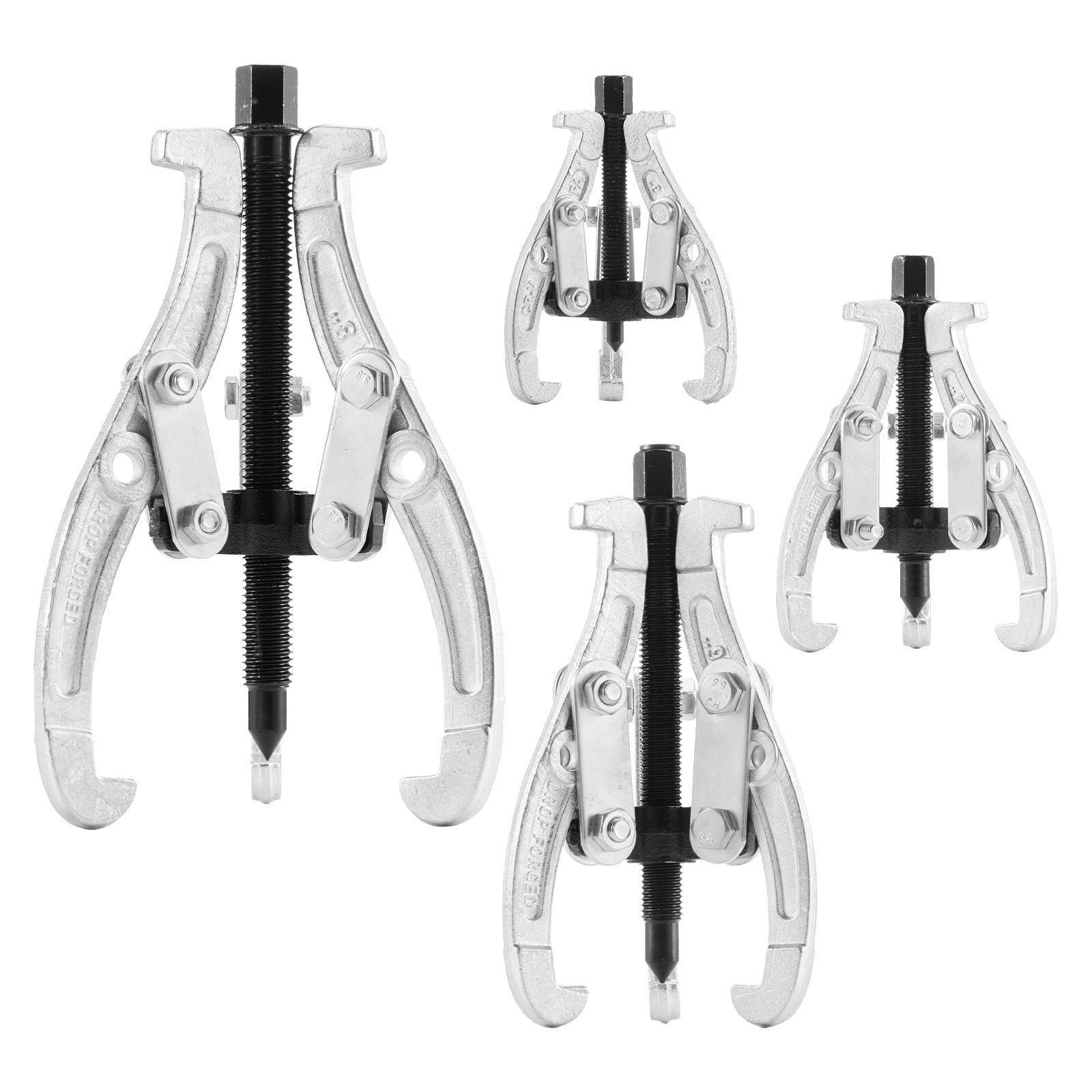 Uimoso 4-Piece Gear Puller Set with 3-Jaw Design – Sizes 3 in, 4 in, 6 in, 8 in