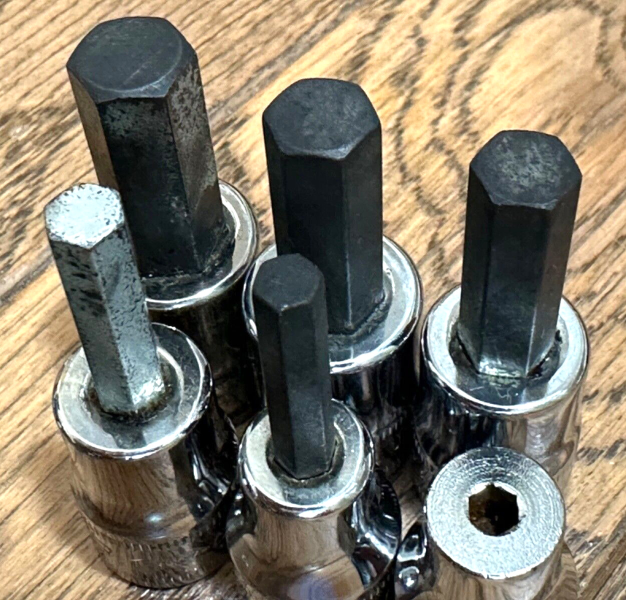 Snap On Tools USA Metric 4mm-10mm Socket 3/8″ Allen Key Hex Bit Driver Set Lot