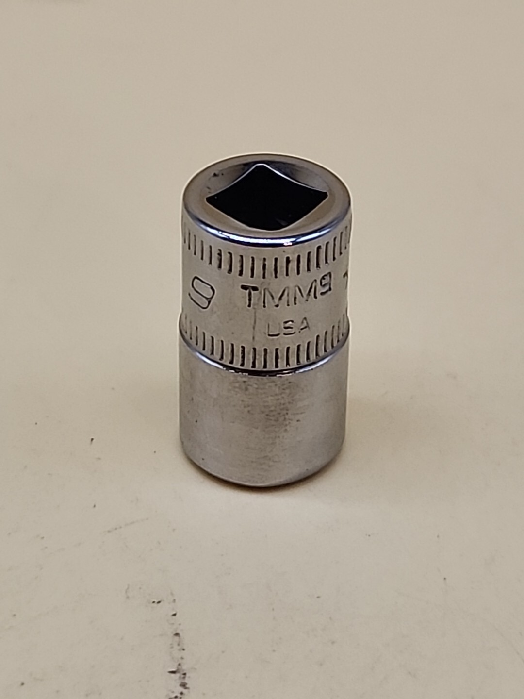 Snap-on Tools 1/4″ Drive 6pt Shallow Chrome Socket TMM9 USA