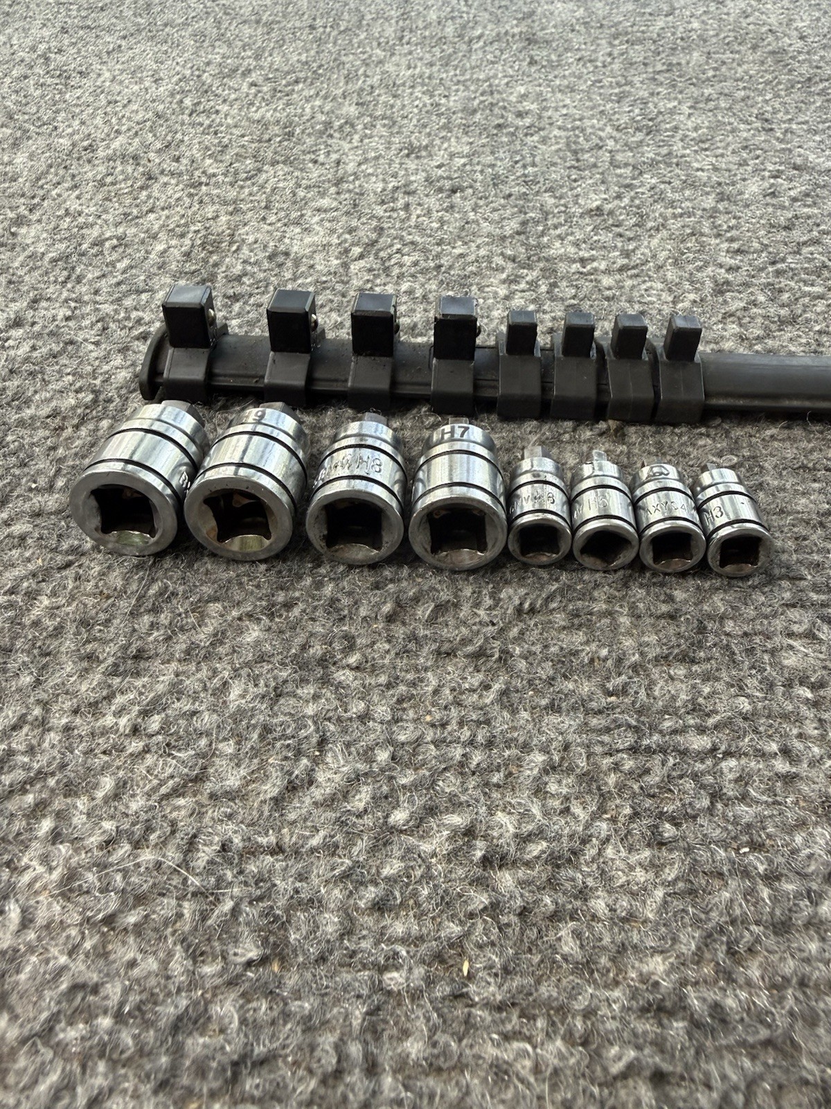 Matco Tools 8 Pcs Metric Stubby Allen Hex Socket Set 3mm-10mm 1/2” & 3/8” Drive