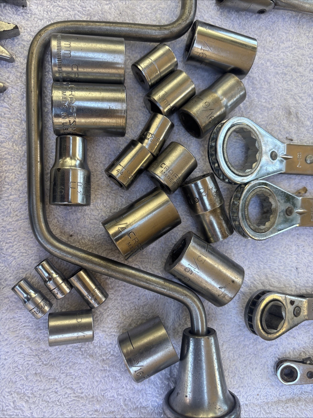 Lot Of Tools Sockets And Wrenches Mostly SAE Craftsman Snapon Proto China