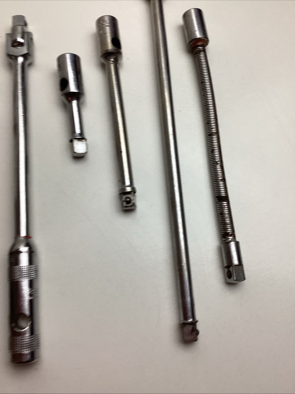 6 Pc BRITOOL 3/8”Drive Assortment. 4 Extensions. Ratchet. T Bar. Breaker Bar