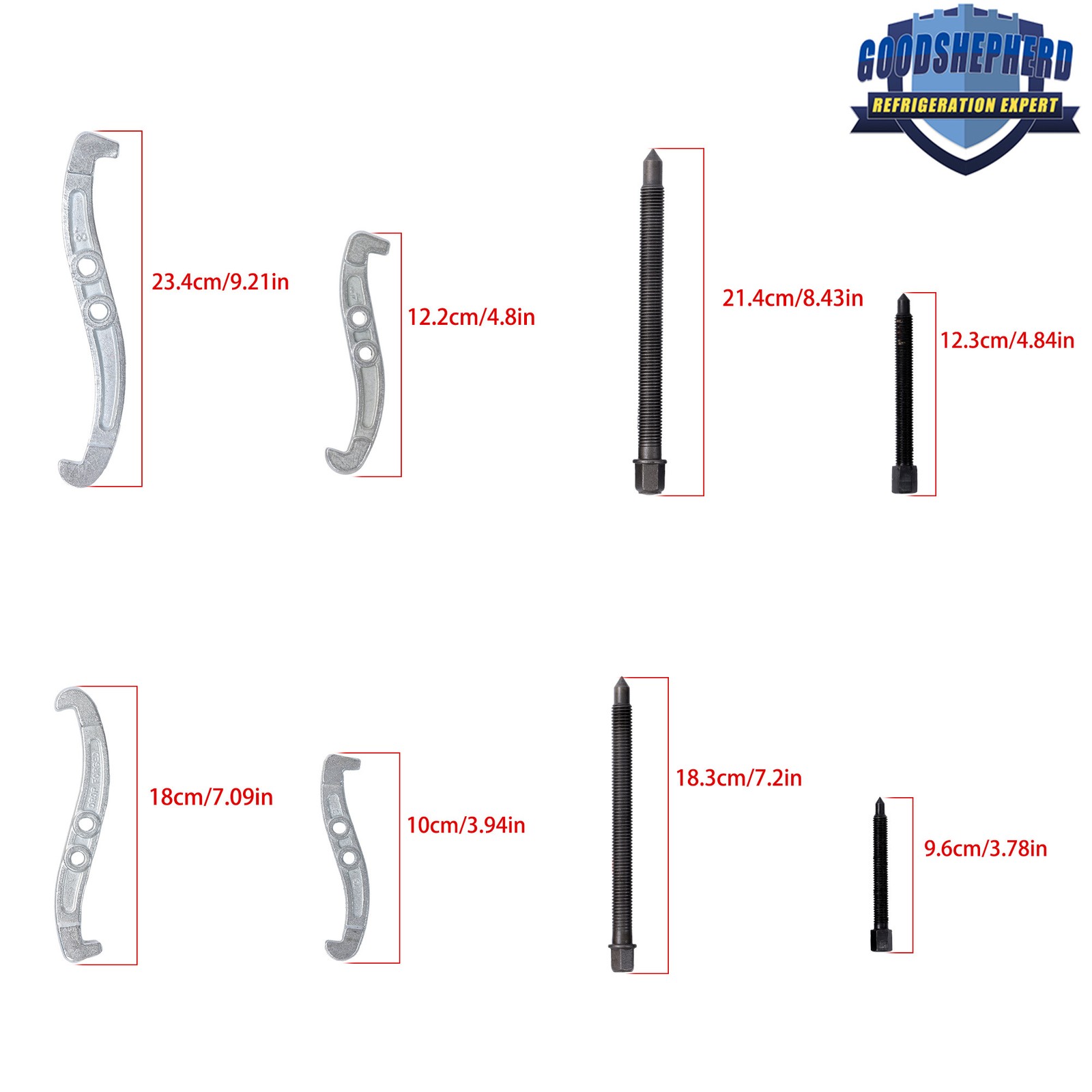 4 Pieces 3 Jaw Gear Puller Set Gear Bearing Race Pull Tool Kit 3″ 4″ 6″ 8″