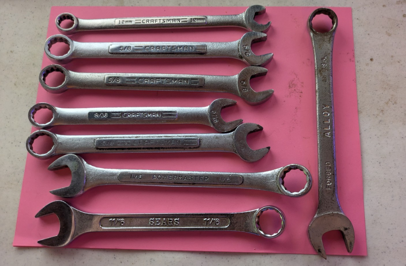 Lot of 30 Wrenches (Craftsman & Other Brands) Various Sizes