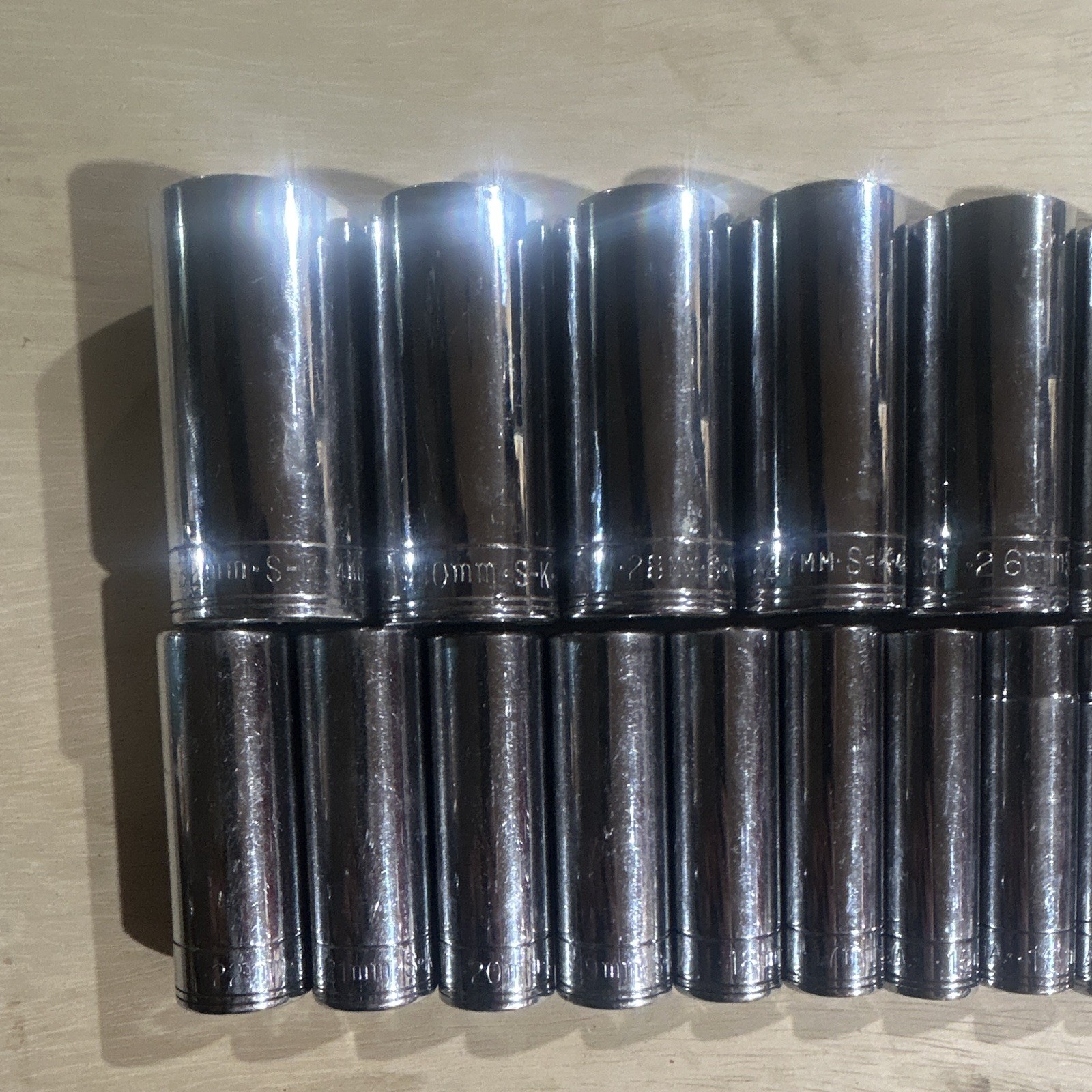 Sk 12 Point Metric Deep Socket Set 1/2” Drive