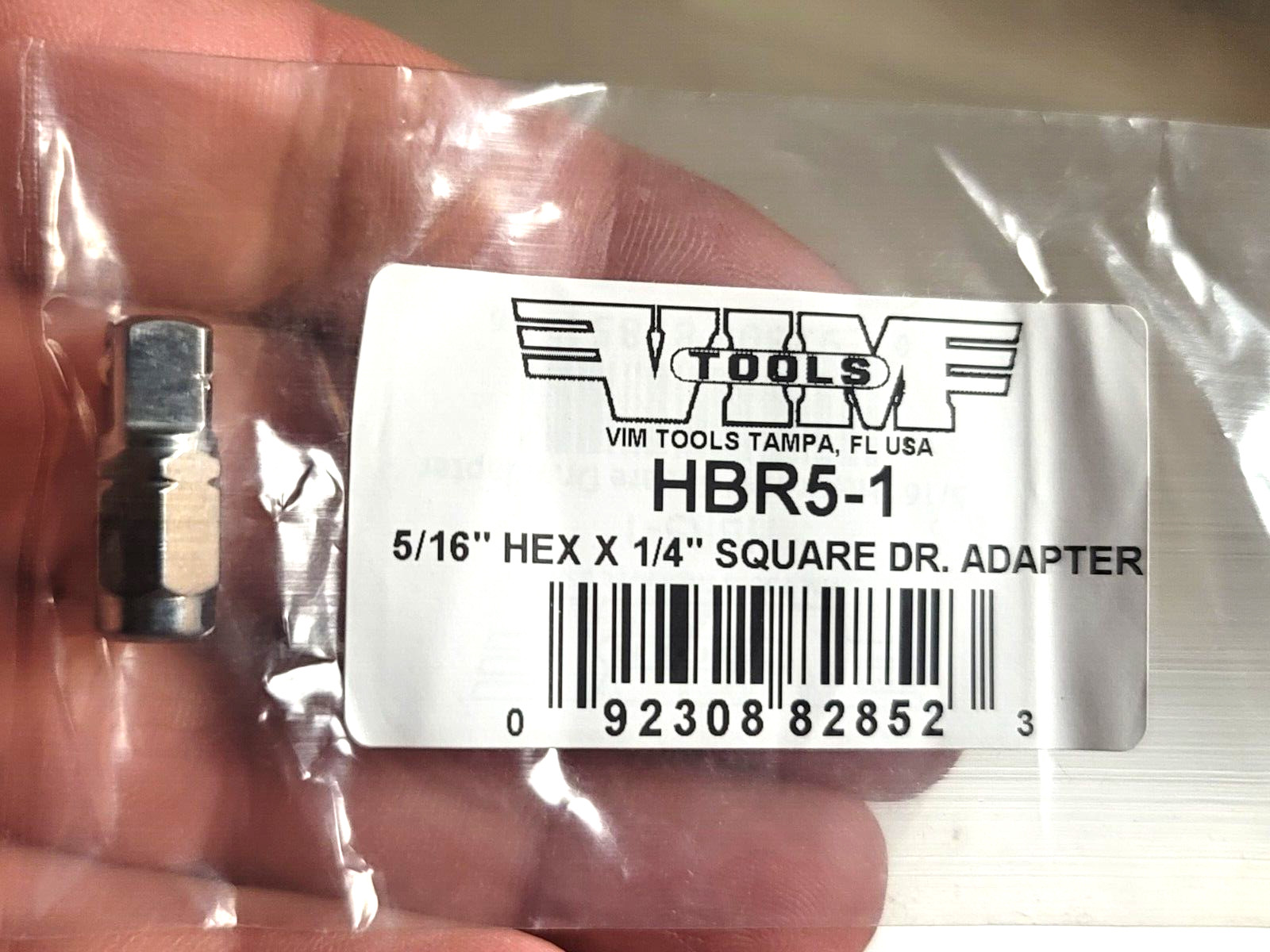 VIM Tools 5/16″ Hex to 1/4 sq dr Replacement Bit for HBR5 & HBR8 Ratchet #HBR5-1