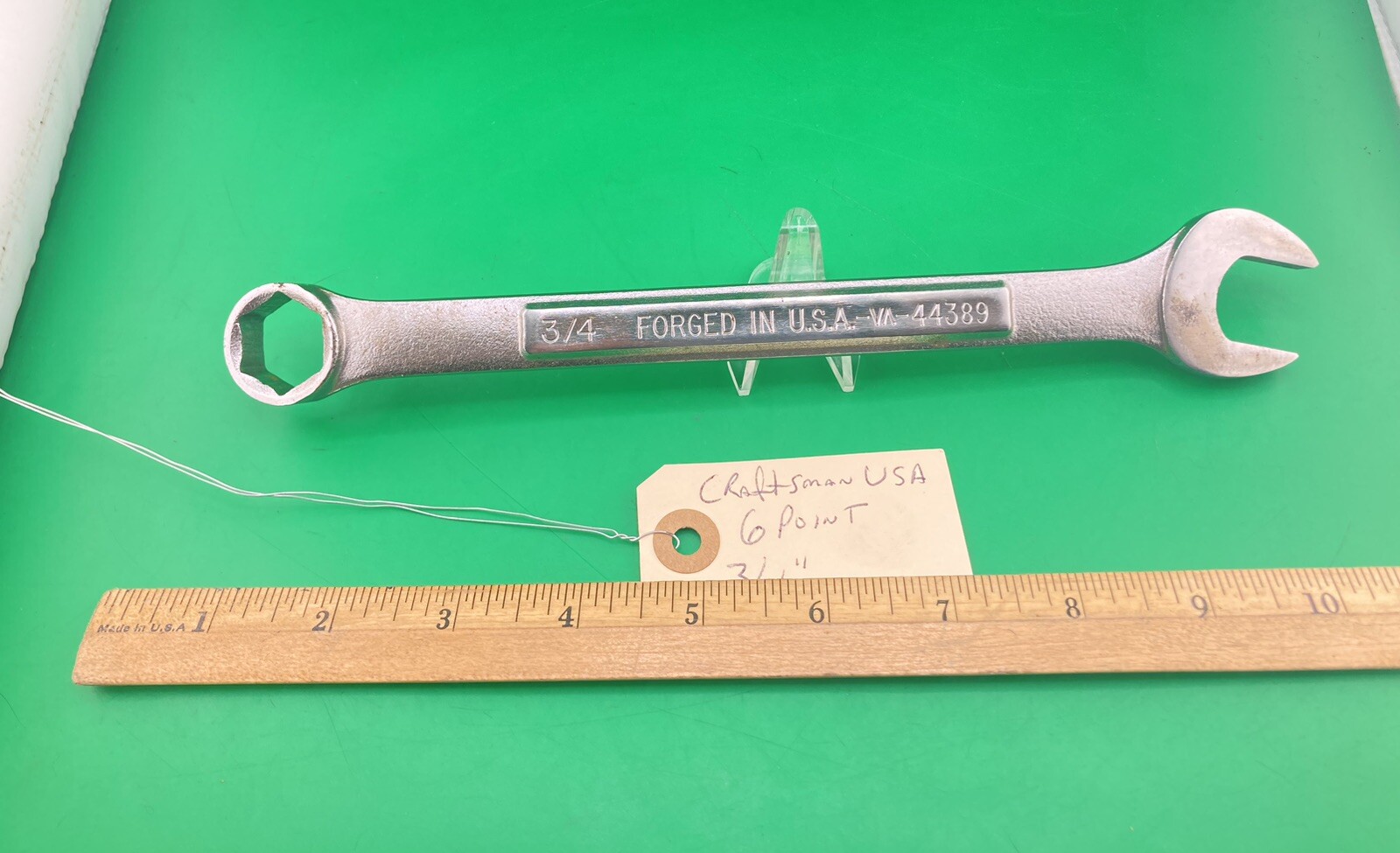 Craftsman USA 6 point 3/4″ Combination Wrench VA 44389 Used Condition See Photos