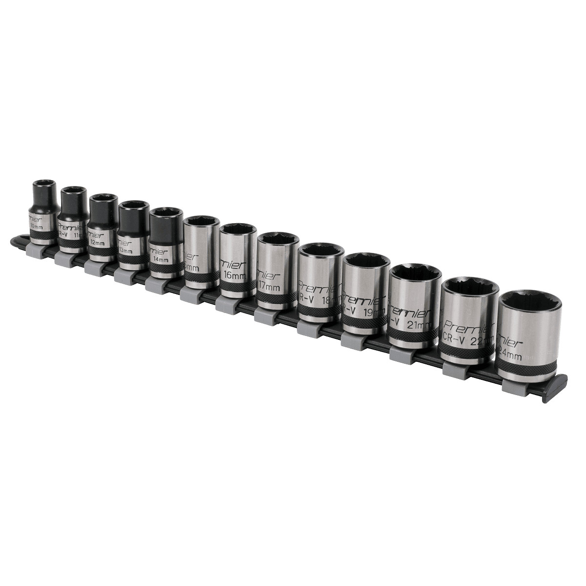 Sealey AK2742B Socket Set 13pc 1/2″Sq Dr Lock-On 6pt Metric-Black Series