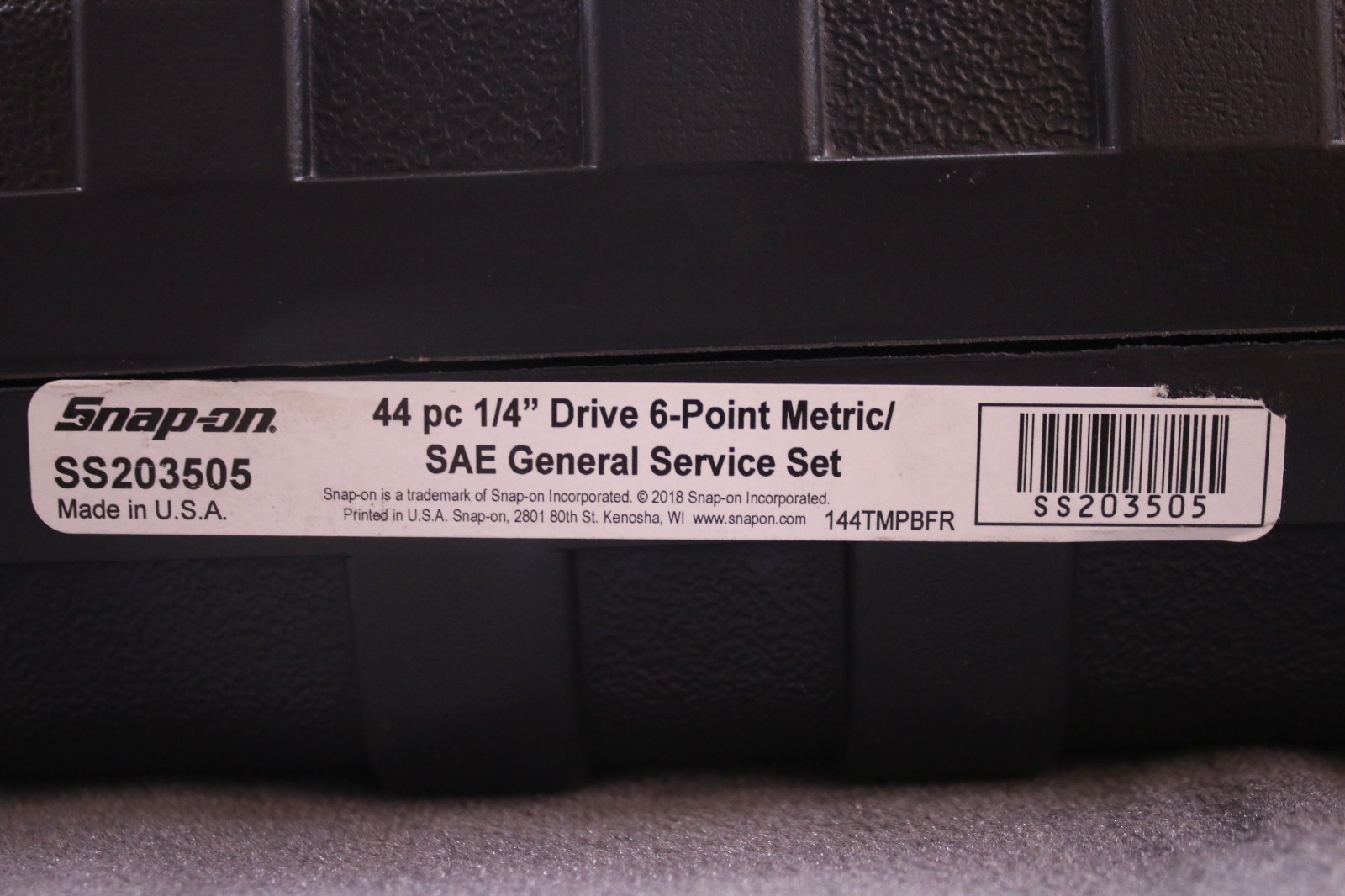 Snap On 44pc 1/4” Drive Metric & SAE General Service Socket Set 144TMPBFR