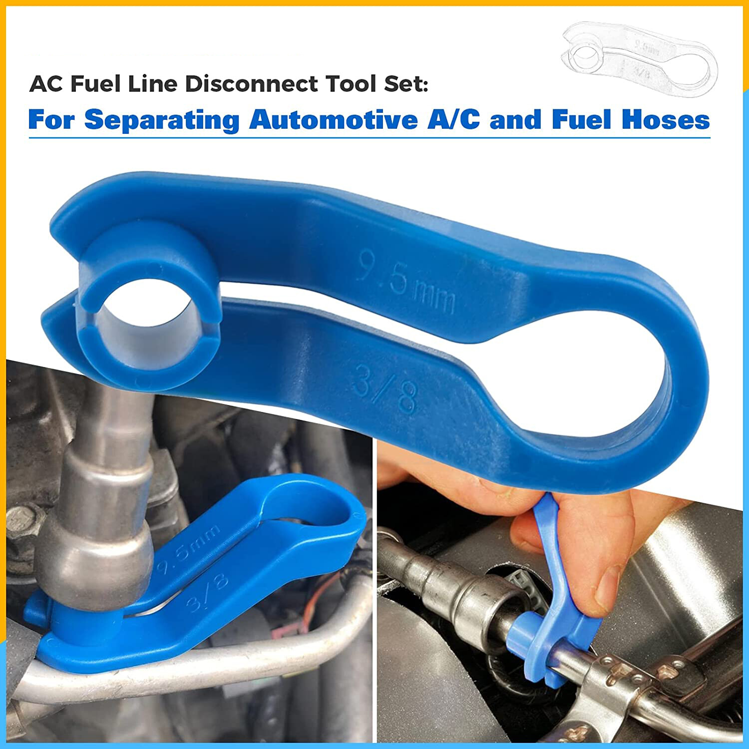 16Pcs Car AC Fuel Line Disconnect Removal Tool Set with Storage Box Hand Tools