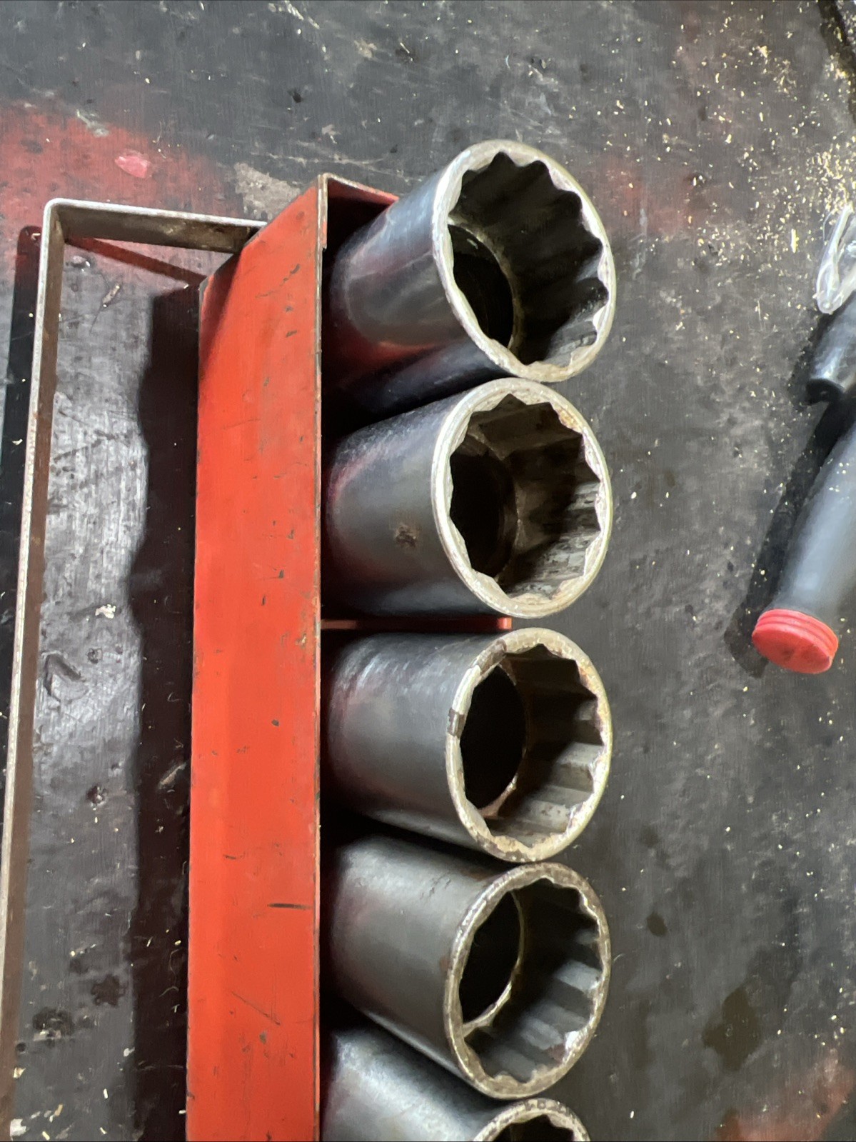 Snap On 11 Piece SAE Deep Impact Socket Set 12 Point 1/2- 1 1/8 In Original Tray